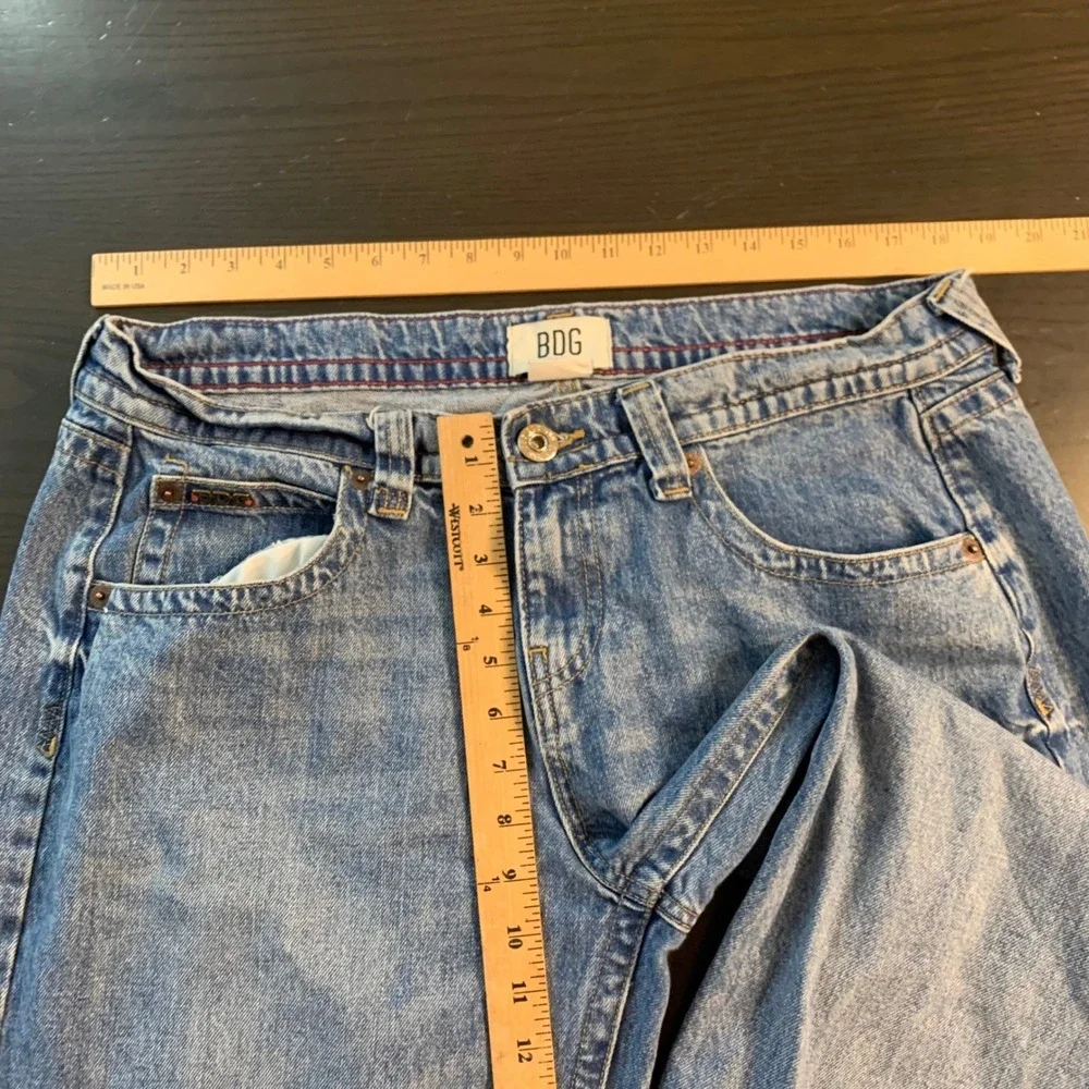 BDG Urban Outfitters Mens Relaxed Baggie Leg Jeans 34x32 (34x29)‎ Blue Denim